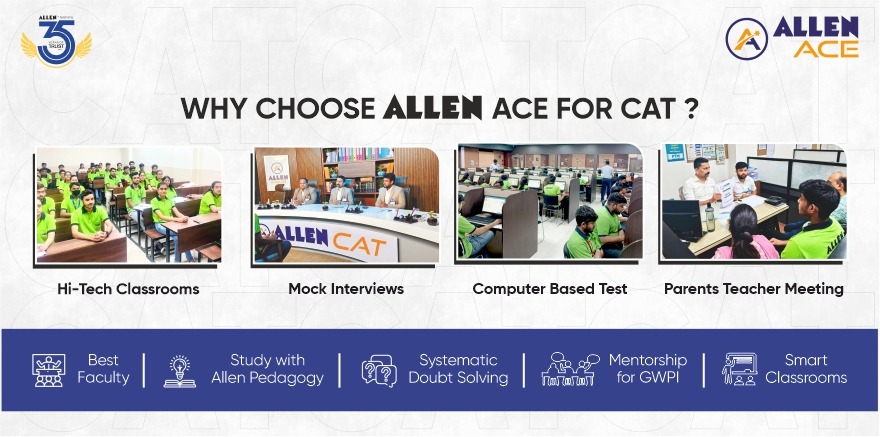 A Image in Which all ALLEN ACE CAT Course offering are described