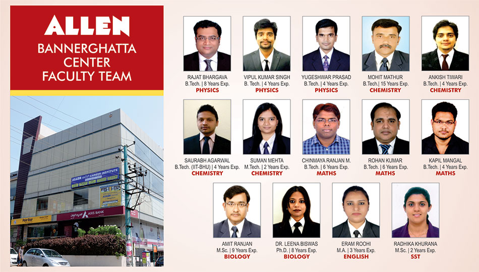 faculties at allen bannerghatta bengaluru center