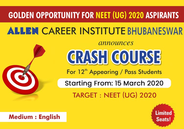 ALLEN Bhubaneswar Announces Crash Course for NEETUG Aspirants NEET
