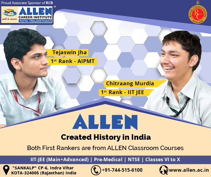 ALLEN proudly announces its association with Royal Challengers Bangalore