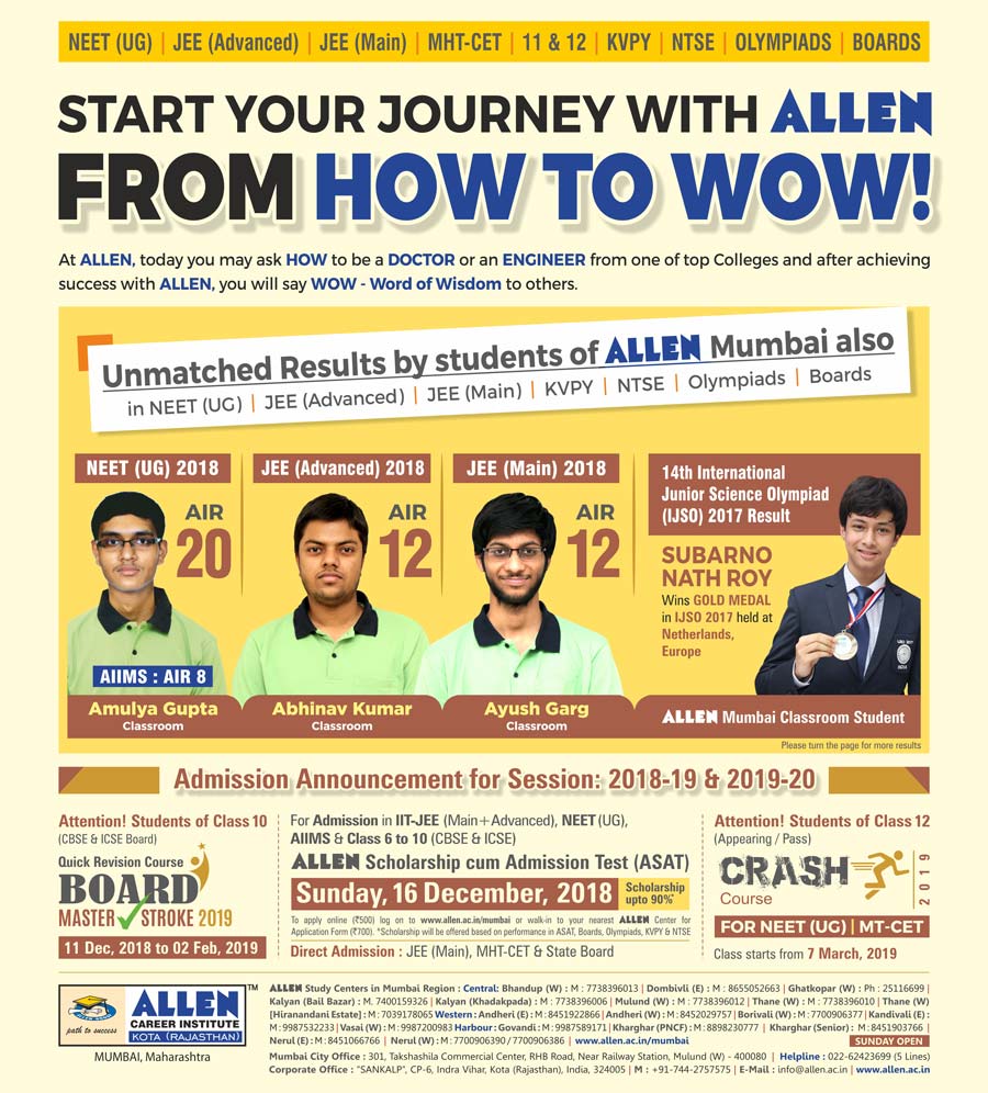 Start your Journey with ALLEN From HoW to WoW!